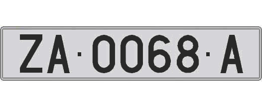 ZA0068A matricula larga