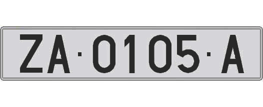 ZA0105A matricula larga