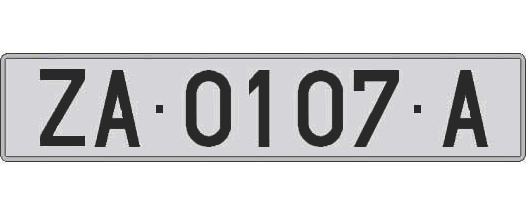 ZA0107A matricula larga