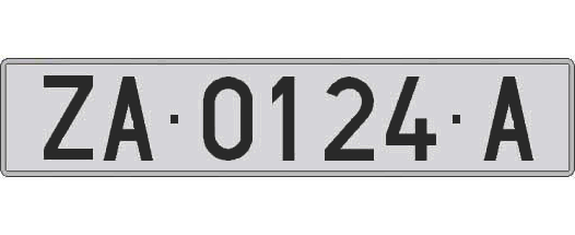 ZA0124A matricula larga