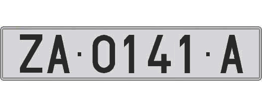 ZA0141A matricula larga