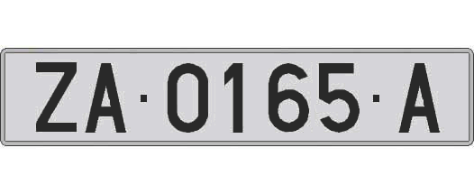 ZA0165A matricula larga