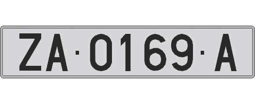 ZA0169A matricula larga