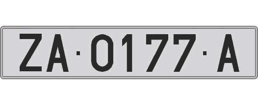 ZA0177A matricula larga