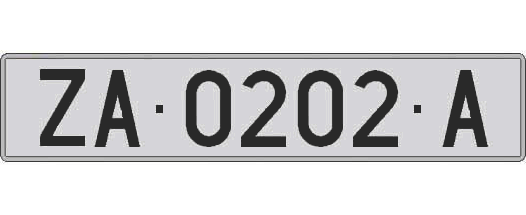 ZA0202A matricula larga