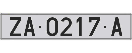 ZA0217A matricula larga