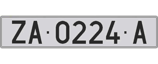ZA0224A matricula larga