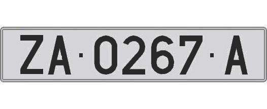 ZA0267A matricula larga