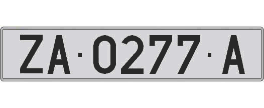 ZA0277A matricula larga