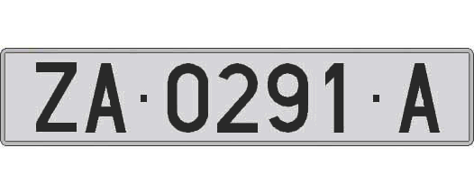 ZA0291A matricula larga