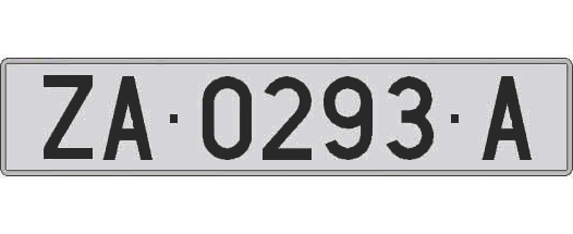 ZA0293A matricula larga