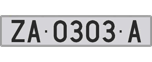 ZA0303A matricula larga