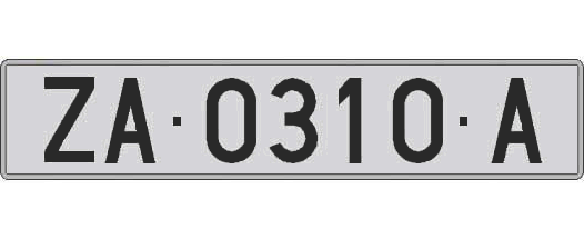 ZA0310A matricula larga