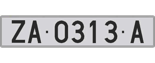 ZA0313A matricula larga