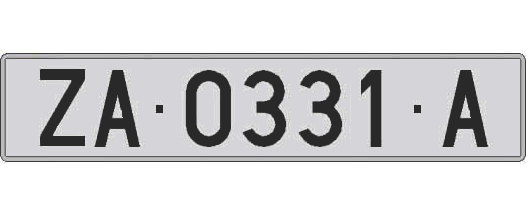 ZA0331A matricula larga