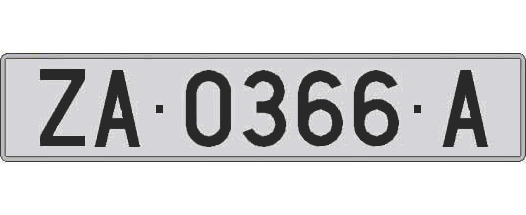 ZA0366A matricula larga