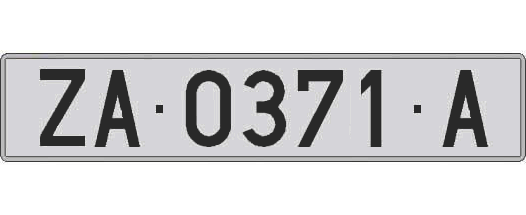 ZA0371A matricula larga