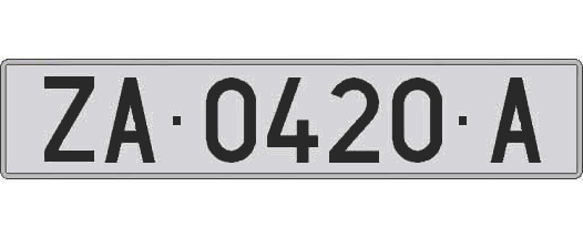 ZA0420A matricula larga