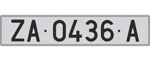 ZA0436A matricula larga