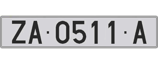 ZA0511A matricula larga