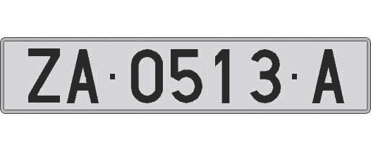 ZA0513A matricula larga