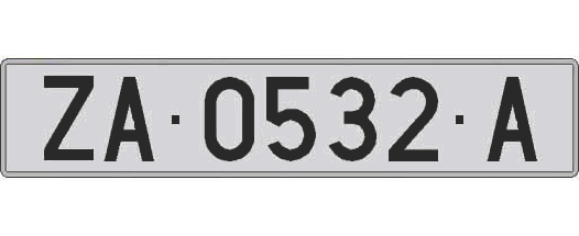 ZA0532A matricula larga