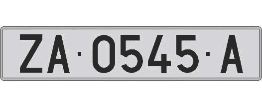 ZA0545A matricula larga