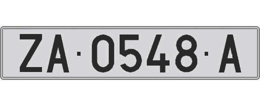 ZA0548A matricula larga