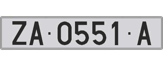 ZA0551A matricula larga