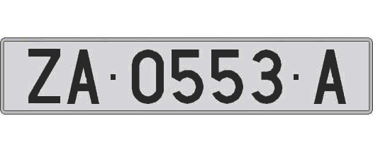 ZA0553A matricula larga