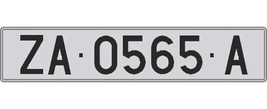 ZA0565A matricula larga