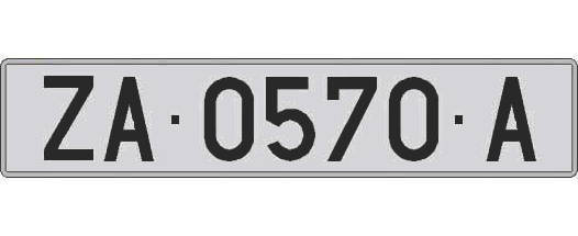 ZA0570A matricula larga
