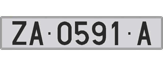 ZA0591A matricula larga