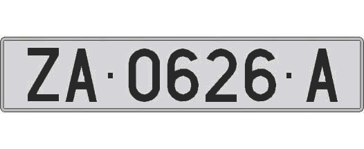 ZA0626A matricula larga