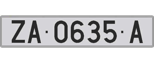 ZA0635A matricula larga