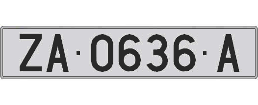 ZA0636A matricula larga