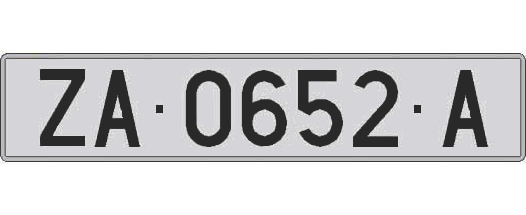 ZA0652A matricula larga