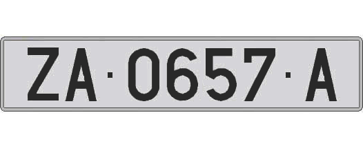 ZA0657A matricula larga