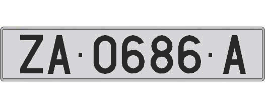 ZA0686A matricula larga