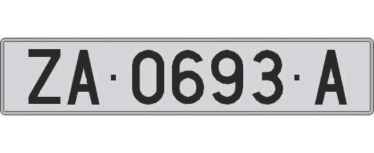 ZA0693A matricula larga