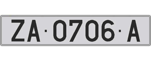 ZA0706A matricula larga
