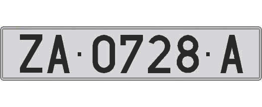ZA0728A matricula larga