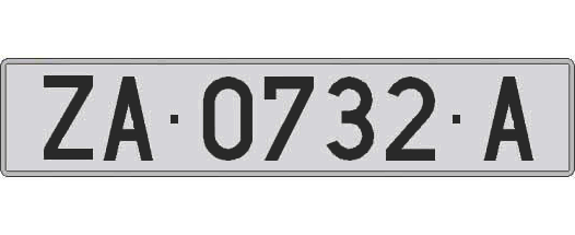 ZA0732A matricula larga