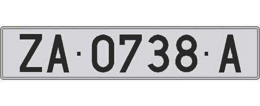 ZA0738A matricula larga