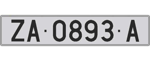 ZA0893A matricula larga