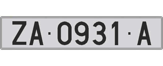 ZA0931A matricula larga