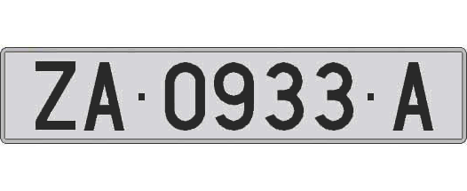 ZA0933A matricula larga