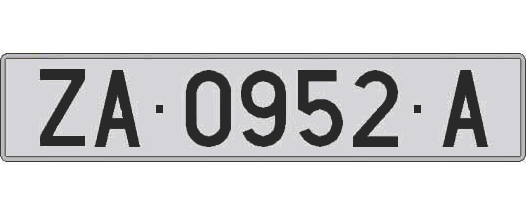 ZA0952A matricula larga