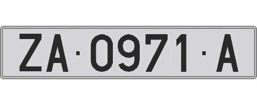 ZA0971A matricula larga