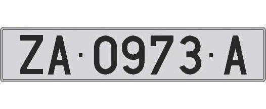 ZA0973A matricula larga